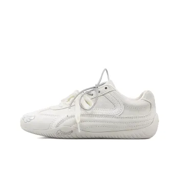 Cat&Sofa Abrasion Resistant Slip Resistant Low Top Casual Shoes Unisex White Angel Wings