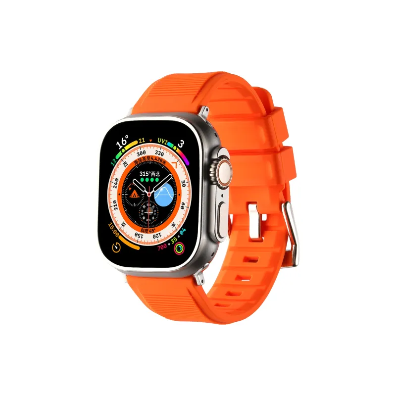 KVZUVUU Apple Compatibility Watch Band Silicone Material-2