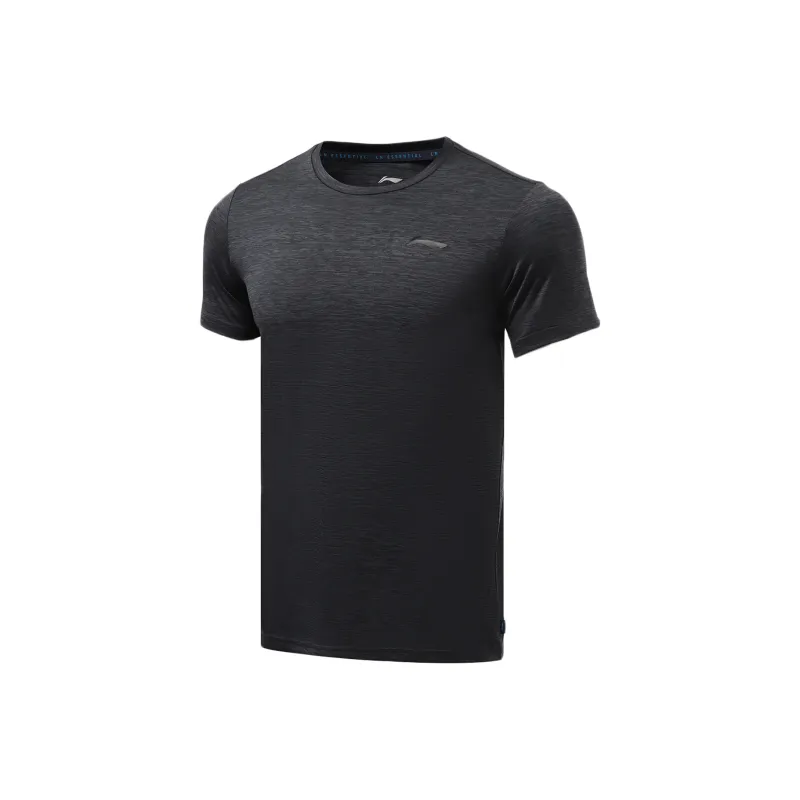 LiNing Fitness Series T Shirt Men's Mixed Color Ink Wash Gray-0