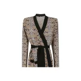 balmain blue hooded coat
