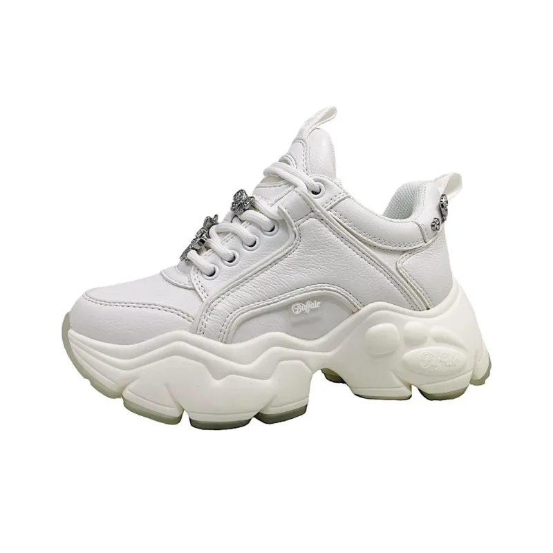 Buffalo BINARY ICE 3.0 Anti Slip Wear Resistant Low Top Casual Shoes Women's White-0