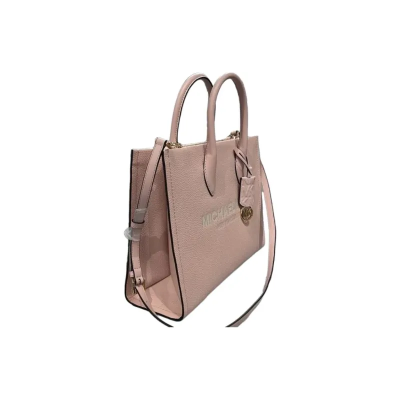 MICHAEL KORS Mirella Leather Tote Bag Shopping Bag Handbag Shoulder Bag Crossbody Bag Medium Size Women's Pink-3