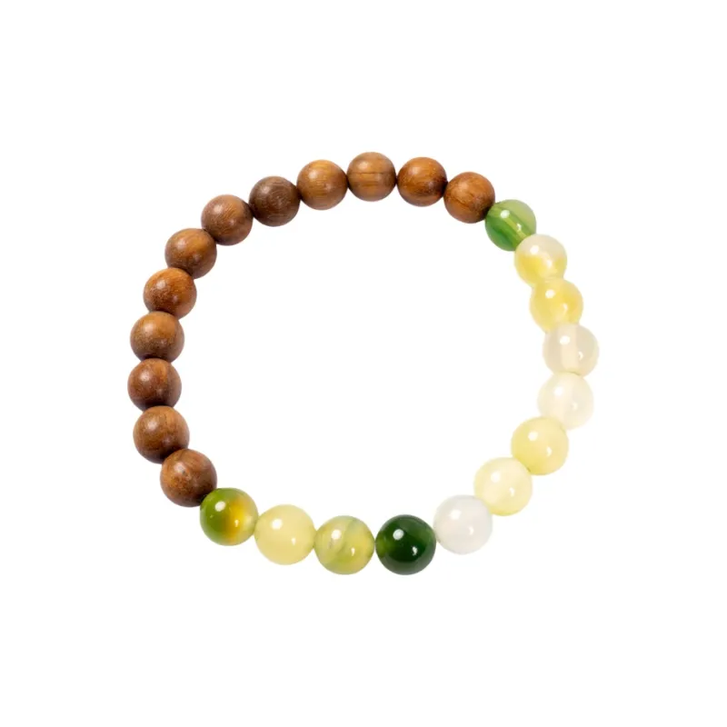 ZHOUDIWANG Green Sandalwood Bracelets Unisex-11