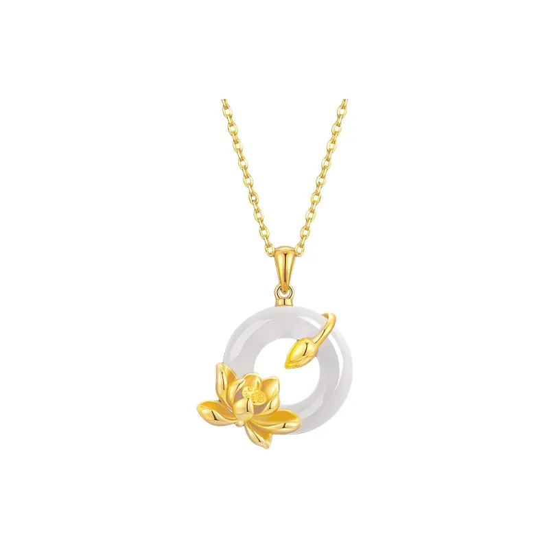 Bear Silversmith Chalcedony S925 Silver Necklace Women's-0