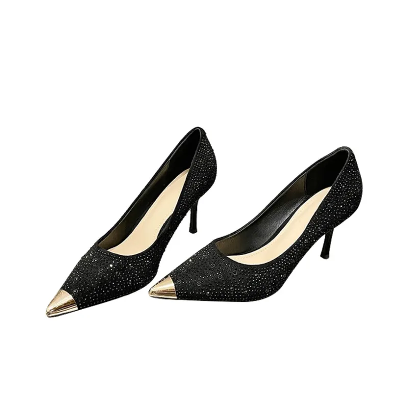 TADSW Slim Heel High Heels 7cm Women's Black-2