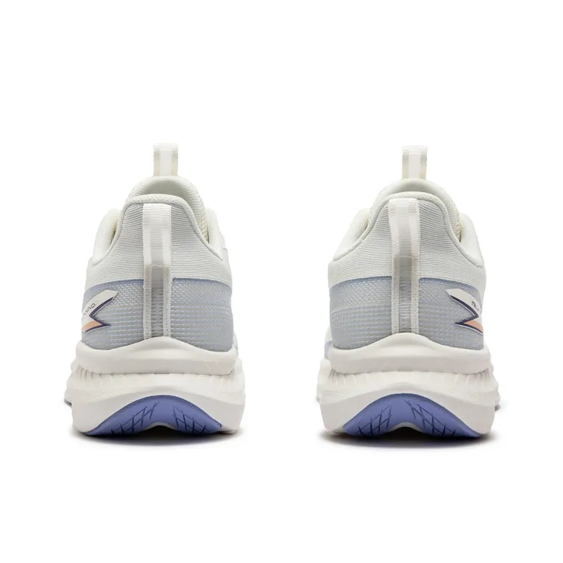 361° Cushioning Abrasion Resistant Breathable Low Top Running Shoes Women's White Gray-3