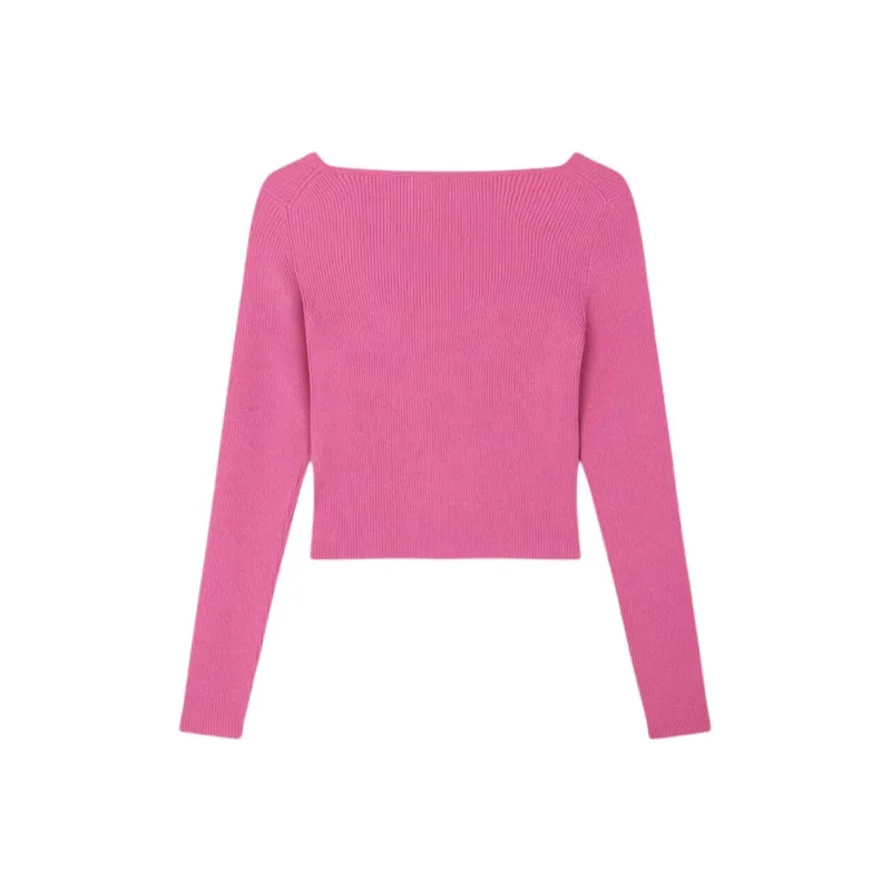VERSACE Safety Pin Ribbed knit Cardigan-1