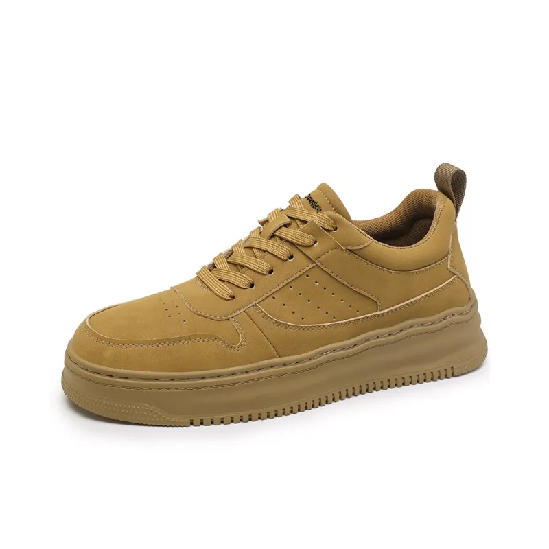 Budding Bear Skateboard Shoes Men Low Top White/Wheat-6