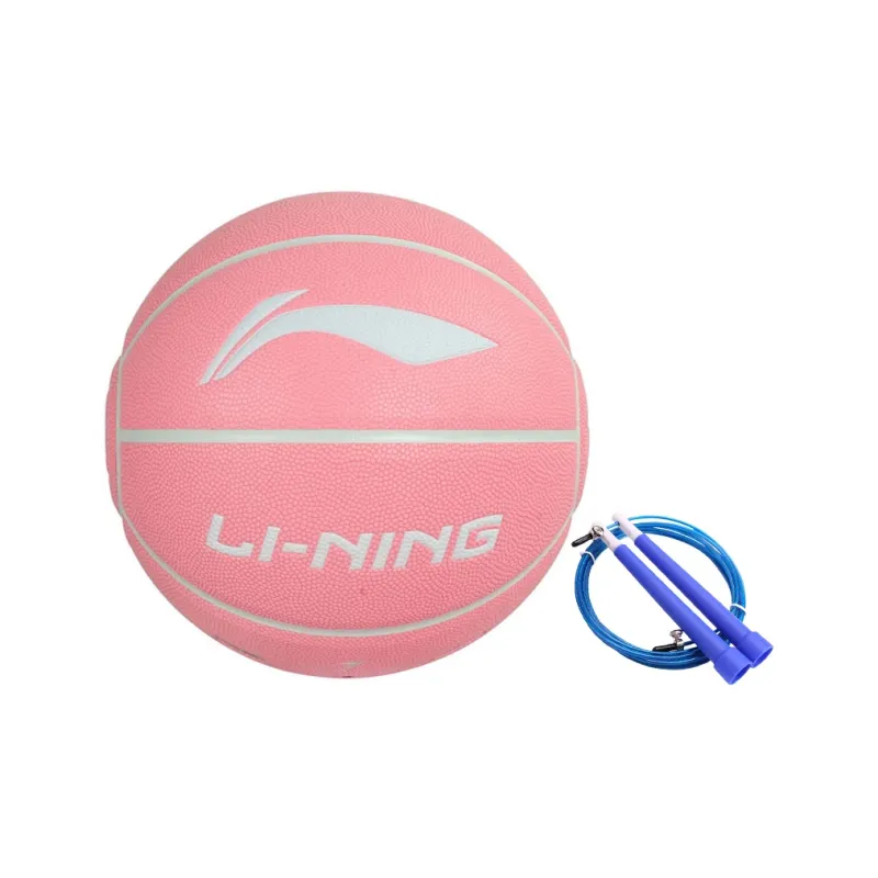 LiNing Badfive PU Basketball Pink Size 7 Training Unisex-36