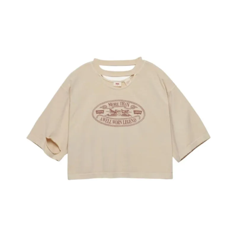 Levis T Shirts Women's Brown-0