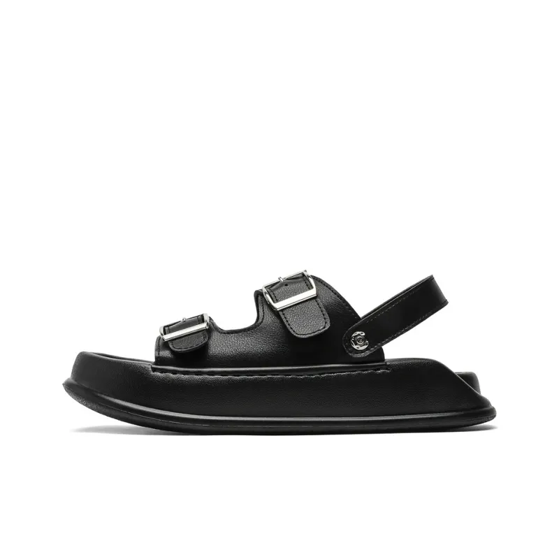 FAPAI Beach Sandals Men Black/Ecru-0