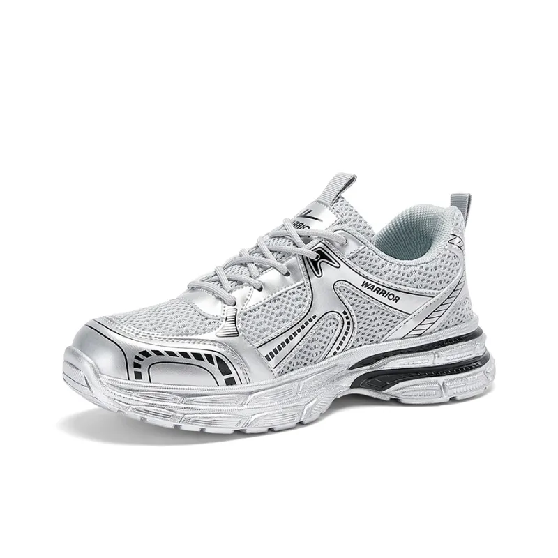 WARRIOR Chunky Sneakers Unisex Low Top Black-17
