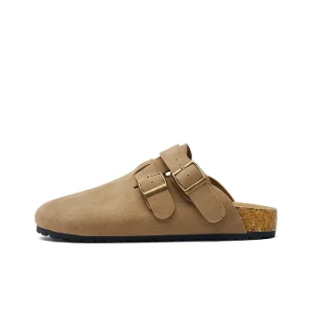 VANSSI Abrasion Resistant Slip Resistant Closed Toe Slippers Women's Apricot
