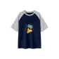 Navy Blue & White Heather Gray