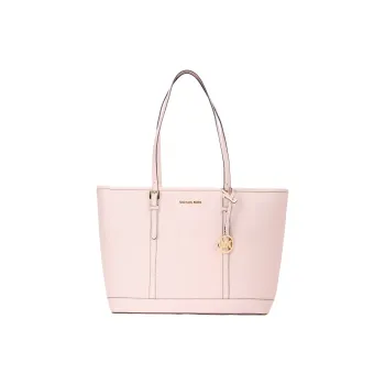 MICHAEL KORS Jet Set Travel Leather Shoulder Bag Large Size Women's Soft Pink