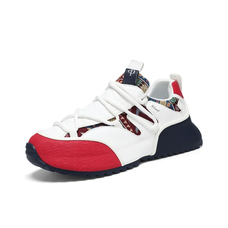 PROTECTCAMEL Abrasion Resistant Lightweight Height Increasing Low Top Chunky Sneakers Men's-1
