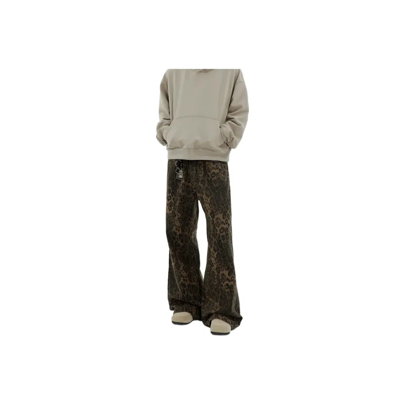 Pirkadat Jeans Unisex Leopard Print-0