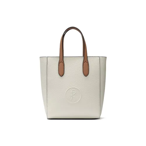 ROBERTA DI CAMERINO Cow Leather Mommy Bag Bucket Bag One Shoulder Handbag Women's White & Brown/Black & Brown