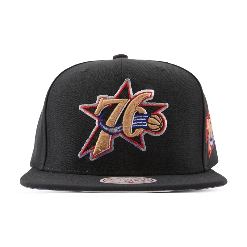Mitchell & Ness Polyester Flat Brim Baseball Cap Men's-1