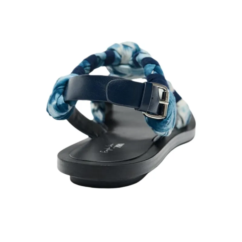 ZARA Fanglu Lin Collaboration One Strap Sandals 2cm Women's Blue-5