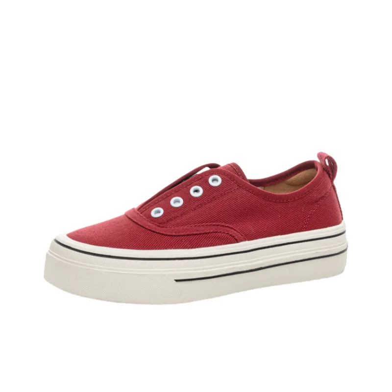 Help Abrasion Resistant Height Increasing Breathable Low Top Canvas Shoes Women's-1