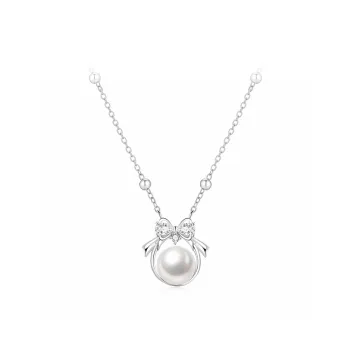 Royal Dragon Mirror Pearl Necklaces Women's