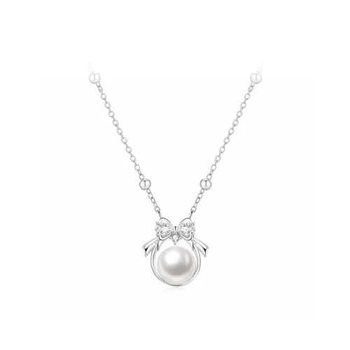 Royal Dragon Mirror Pearl Necklaces Women's