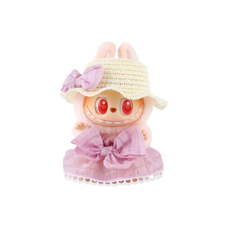 [Modified Doll] POP MART Labubu THEMONSTERS Sitting Party Collection, Vinyl 2.0 Puffy Skirt Bowknot Hang Tag Box 15cm-10