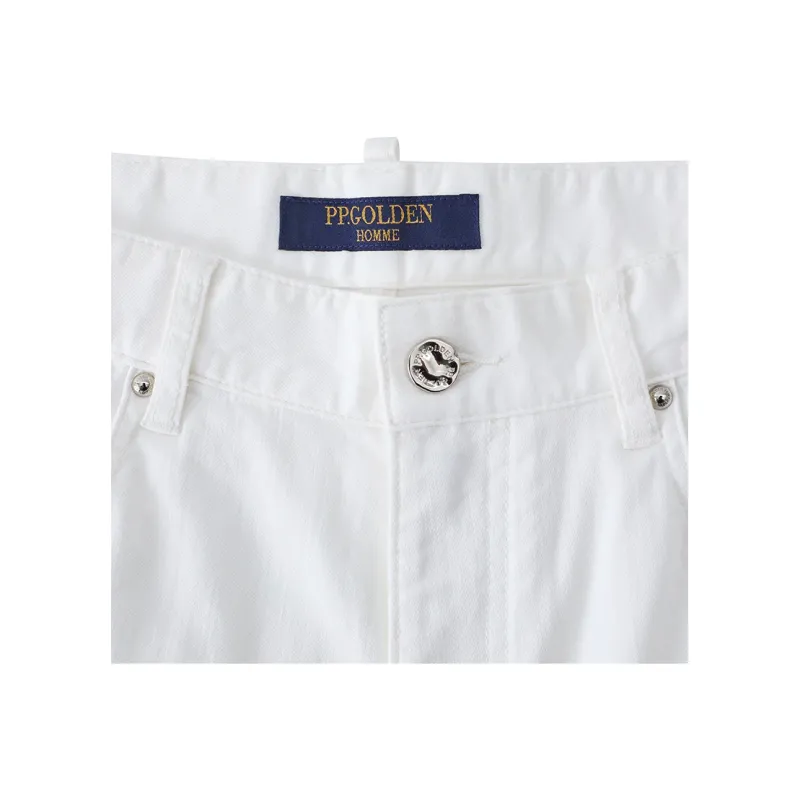 PP.GOLDEN Jeans Men White-2