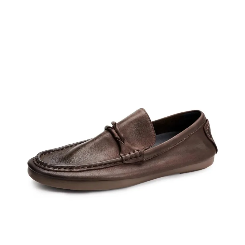 Brounvanm Men's Casual Shoes Men Low Top Black/Brown-1