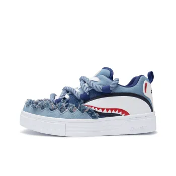 STANAIR Anti Slip And Wear Resistant Height Increasing Low Top Skateboard Shoes Unisex Denim Blue