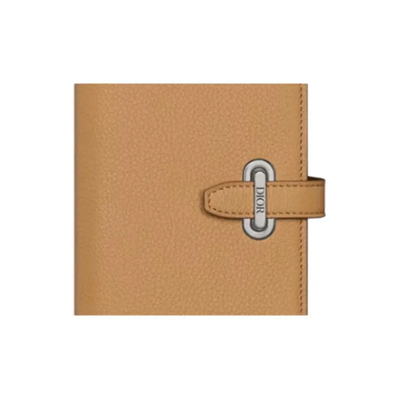 DIOR Calfskin Wallet Unisex Brown-5