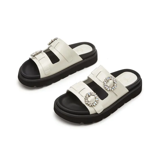 MILLIE'S Rubber Sole Quiet Slide Slippers Women's-6