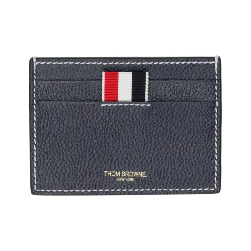 THOM BROWNE· Leather Card Holder Men's Marine Blue-0