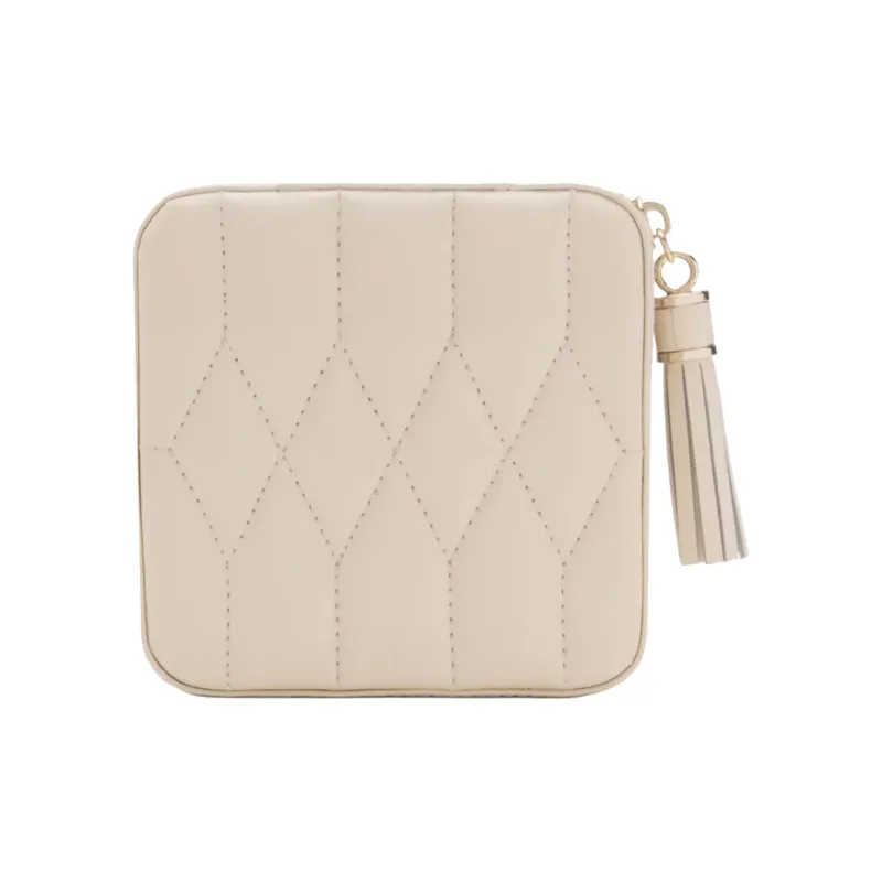 WOLF Leather Makeup Bag Unisex Beige-0