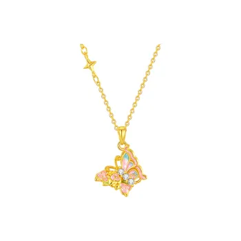 WINY 999 Fine Silver Necklaces Women's Gold