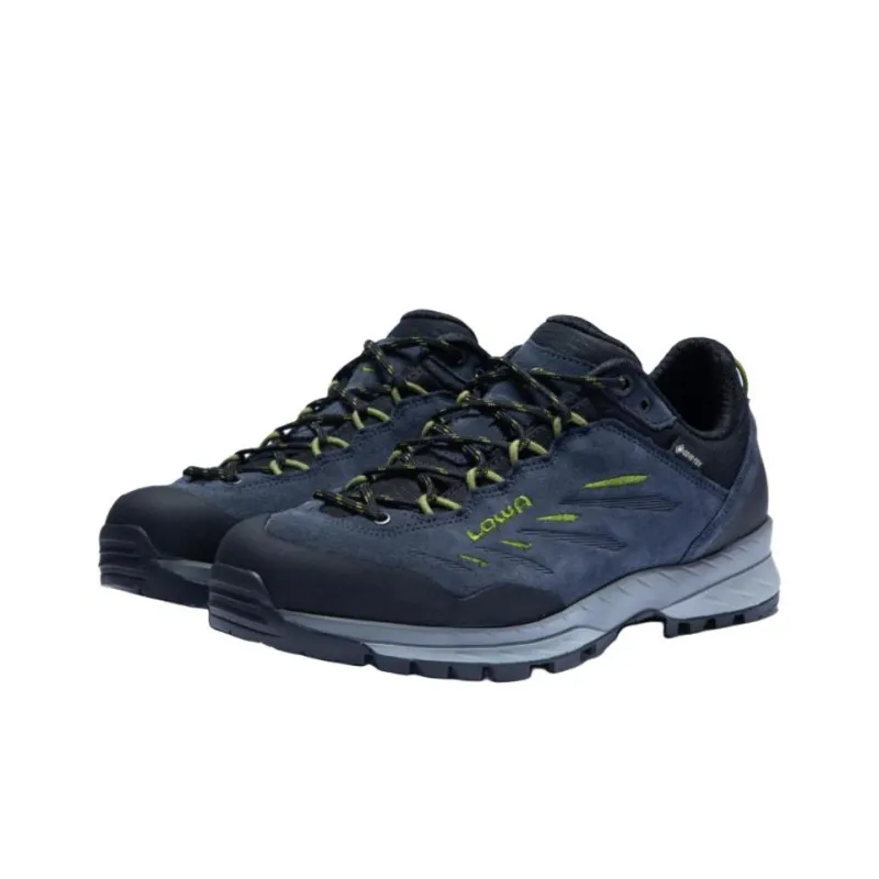 Lowa Delago Anti Slip Wear Resistant Low Top Hiking Shoes Men's Blue-2