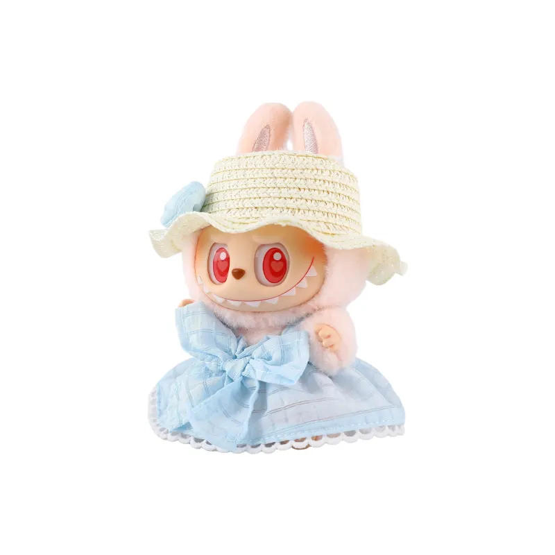 [Modified Doll] POP MART Labubu THEMONSTERS Sitting Party Collection, Vinyl 2.0 Puffy Skirt Bowknot Hang Tag Box 15cm-21