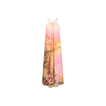 Camilla Capri Me Silk Halterneck Dress