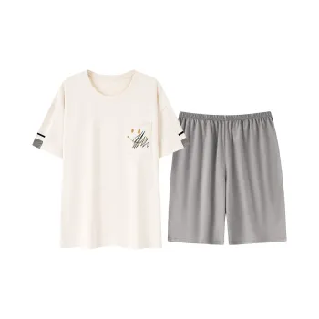 XIAFENYAN Pajama Set Men's Apricot