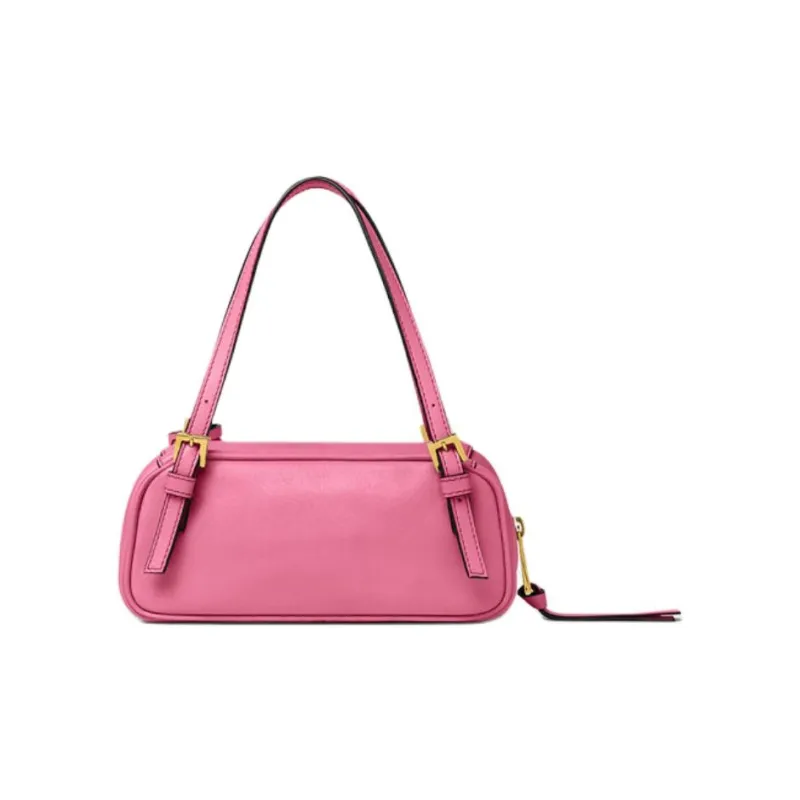 VERSACE Tag Lambskin Bowling Bag, Shoulder Bag, Handbag Mini Women's Bright Pink-2