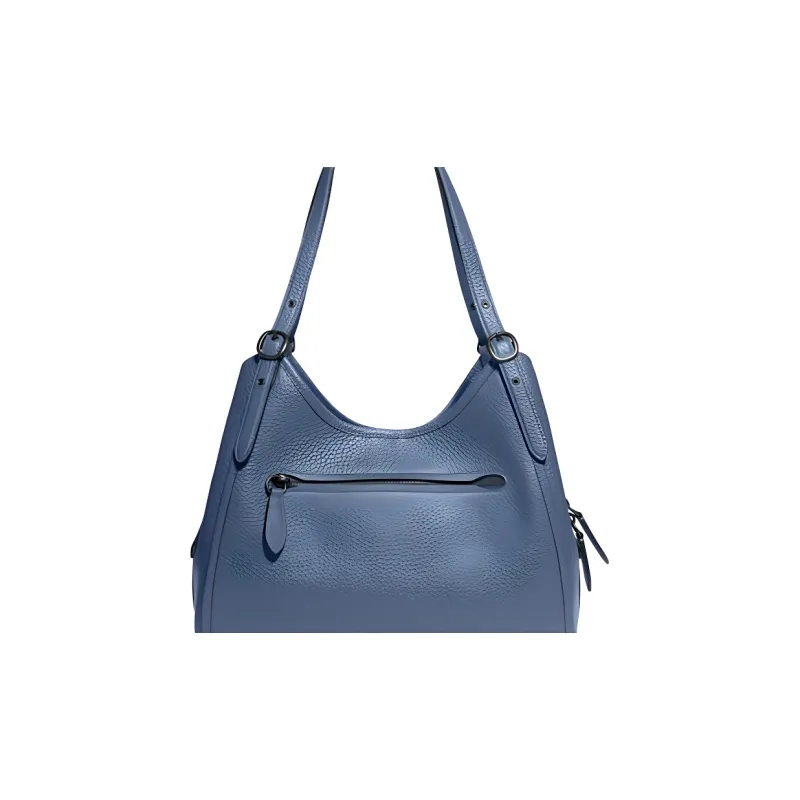 COACH Leather Handbag Shoulder Bag Women's Haze Blue-3