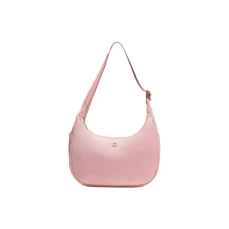 Lululemon Nylon Shoulder Bag Women's Mist Pink & Gold Metal-0