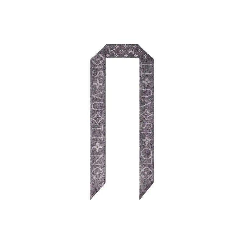 LOUIS VUITTON Silk Scarves Women's Gray-0