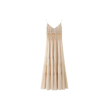 YGPRW Slip Dresses Women's Khaki