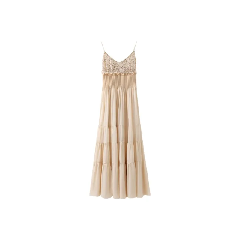 YGPRW Slip Dresses Women's Khaki-0