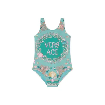 VERSACE Barocco UNDERWATER KIDS One piece Swimsuit Women's Green