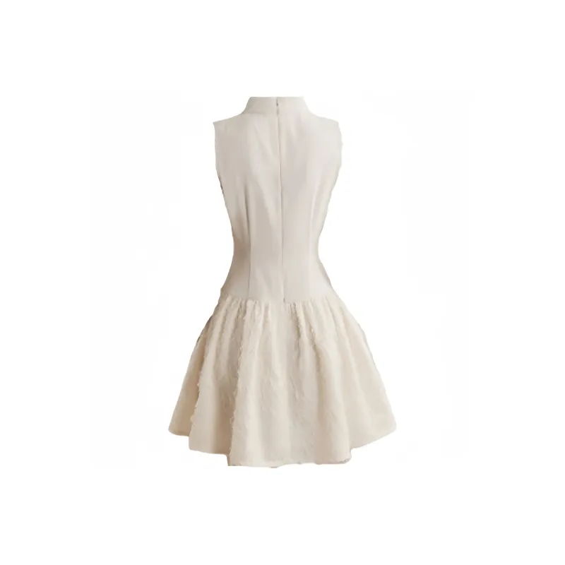 FLIM Sleeveless Dresses Women's Cream Apricot-1