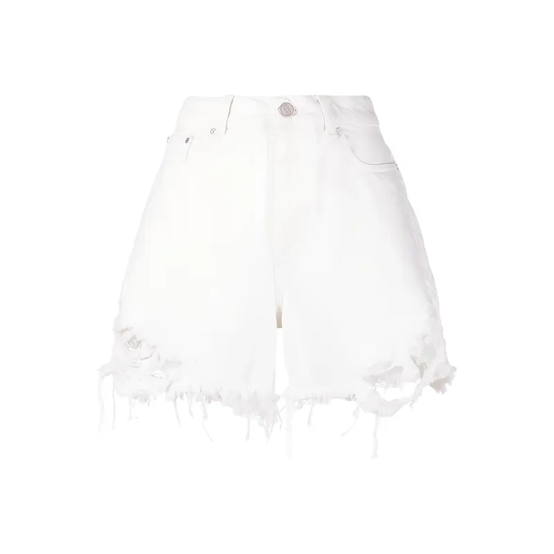 Stella McCartney Distressed Denim Shorts-0