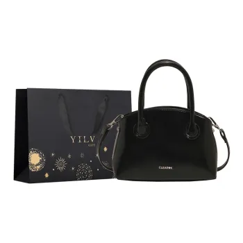 Yi Brigade PU One Shoulder Handbag Women's Black/Ecru/Light Pink/Light Yellow